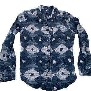 American Eagle Outfitters Mens Shirt M Classic Fit Aztec Print Button-Up